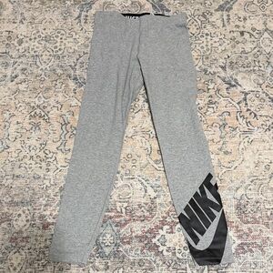 Nike Leggings in Gray with Black Logo